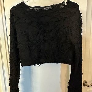 Distressed crop top *ON HOLD*